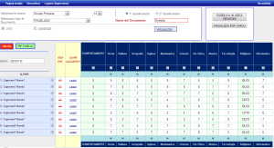 Schermata di un registro elettronico scolastico